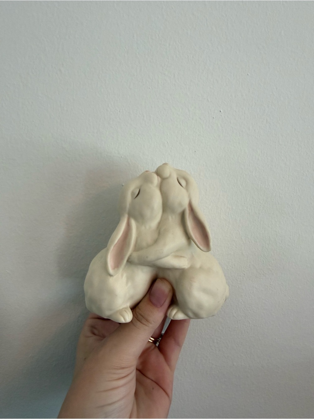 Vintage 1990 Homco Hugging Bunnies